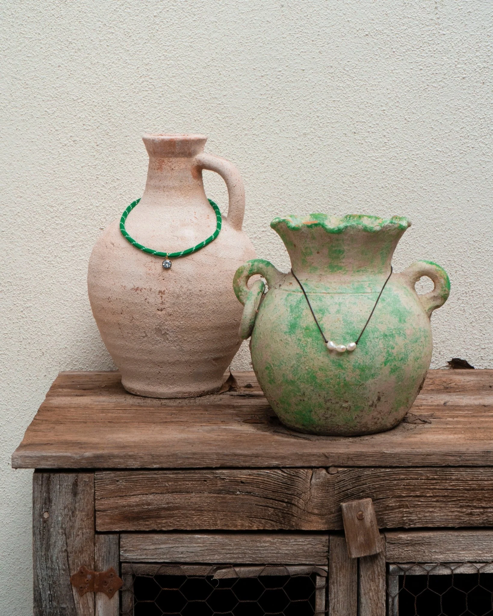 Cher Georgian CZ Pendant on Green Paracord - Image 6