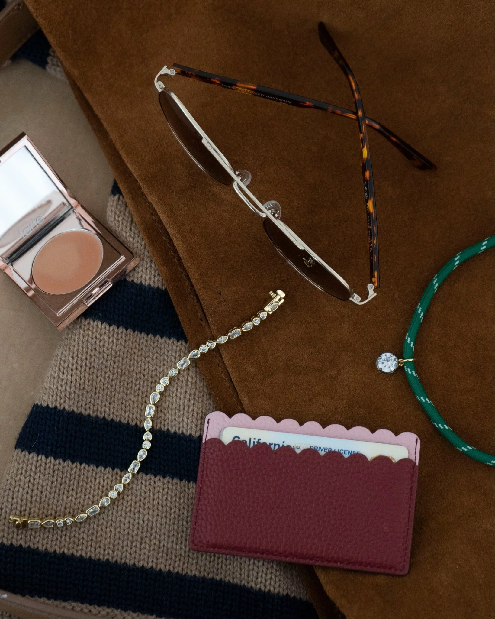 Cher Georgian CZ Pendant on Green Paracord - Image 9