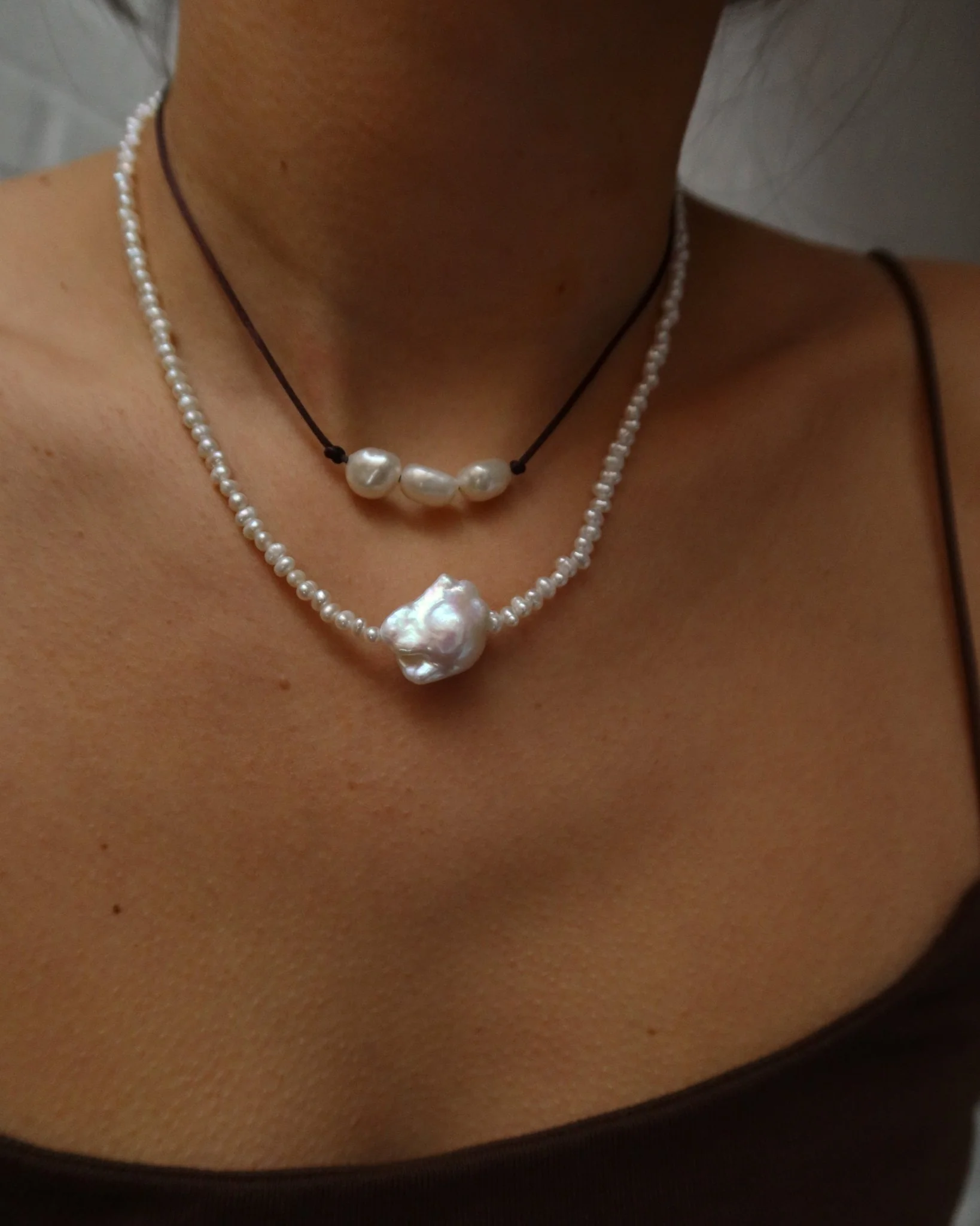 Tai Freshwater Pearl Trio on Silk Cord - Image 7