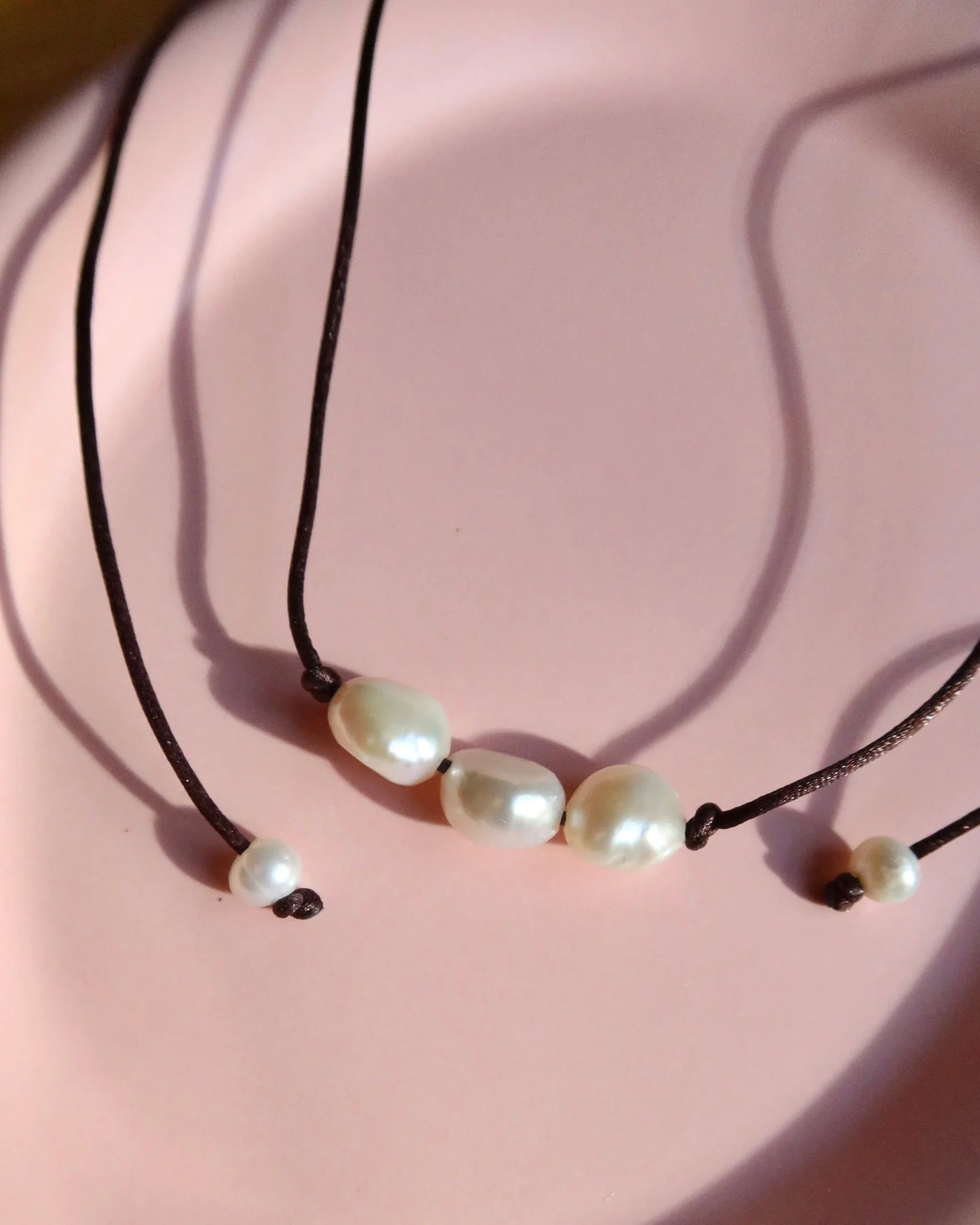 Tai Freshwater Pearl Trio on Silk Cord - Image 12