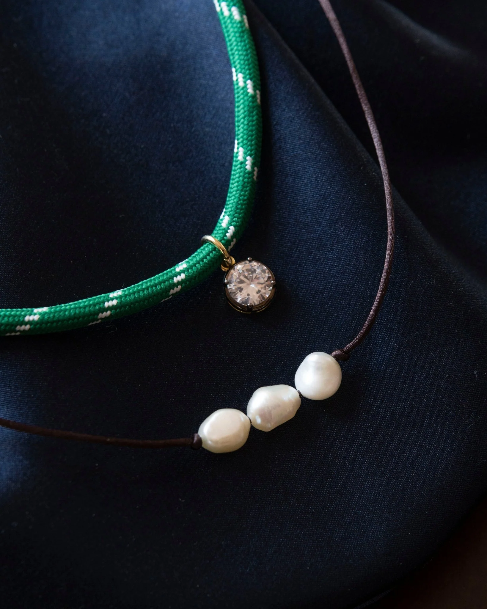 Tai Freshwater Pearl Trio on Silk Cord - Image 13