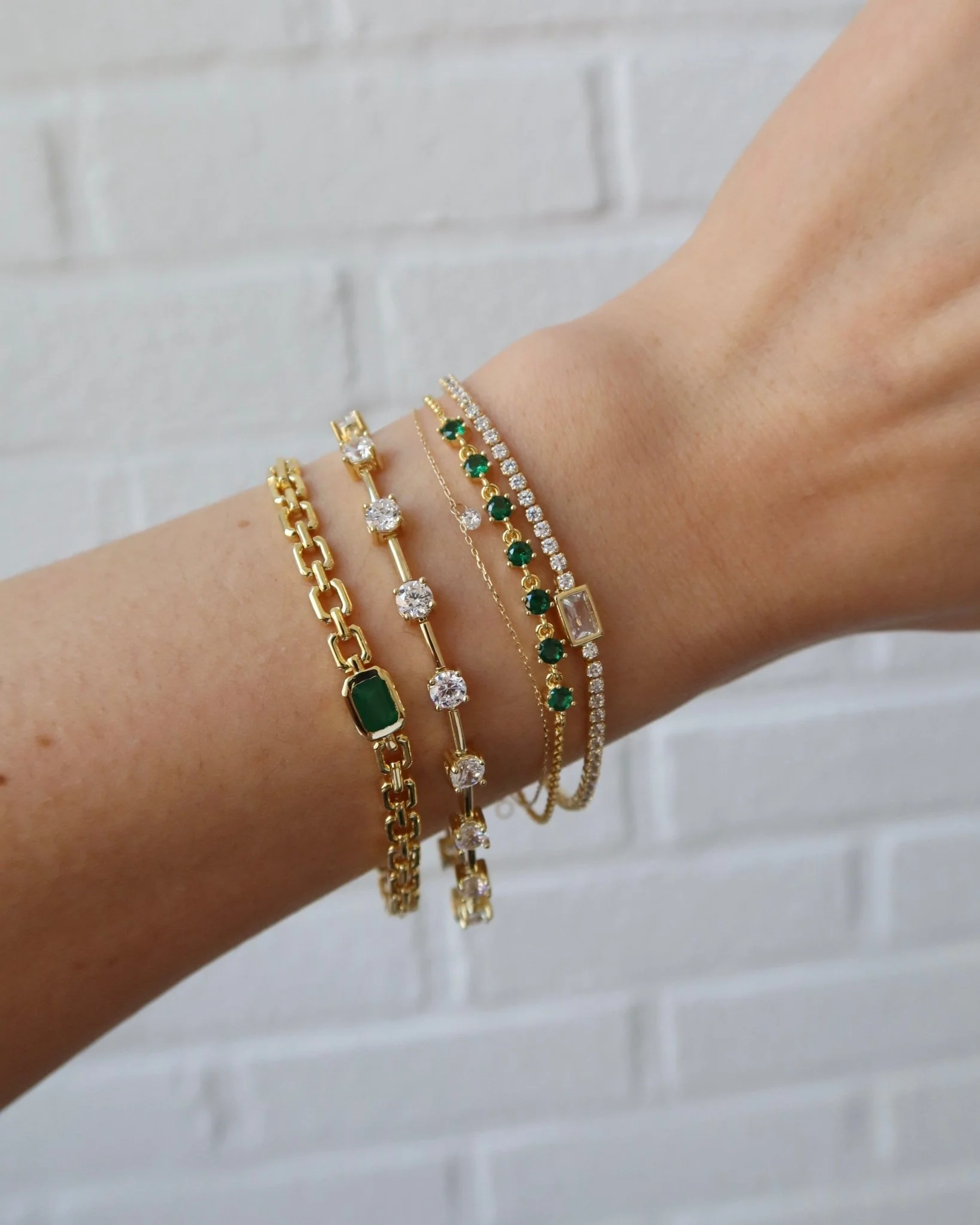 LITIA GREEN CZ STATION BRACELET - Image 3